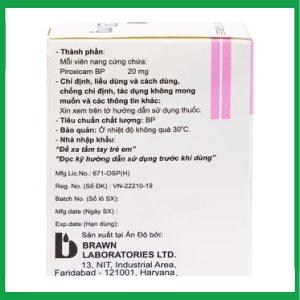 Nhà Thuốc Thanh Vinh - Piroxicam capsules BP 20mg Brawn giảm đau viêm khớp dạng thấp 2 Nhà Thuốc Thanh Vinh - Piroxicam1