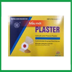 Miếng dán ngoài da Plaster miếng dán mụn cơm, mụn cóc ( Hộp 5 túi x 4 miếng)