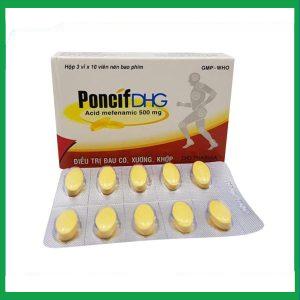 Nhà Thuốc Thanh Vinh - Thuốc Poncif 500mg DHG điều trị giảm đau cơ, đau do chấn thương, đau răng (3 vỉ x 10 viên) 1 Nhà Thuốc Thanh Vinh - Poncif2