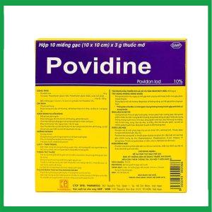 Gạc Povidine Pharmedic sát trùng vết thương (10 miếng x 3g)