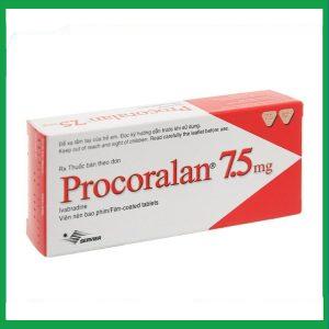 Procoralan 7.5mg trị đau thắt ngực, suy tim (4 vỉ x 14 viên)