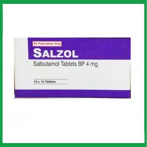Thuốc Salzol 4mg Windlas Biotech điều trị các chứng hen suyễn, khó thở liên tục (10 vỉ x 10 viên)