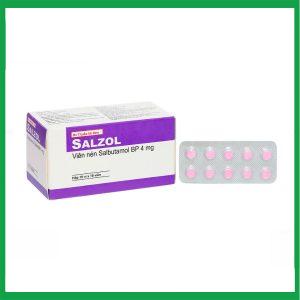 Nhà Thuốc Thanh Vinh - Thuốc Salzol 4mg Windlas Biotech điều trị các chứng hen suyễn, khó thở liên tục (10 vỉ x 10 viên) 3 Nhà Thuốc Thanh Vinh - Salzol1