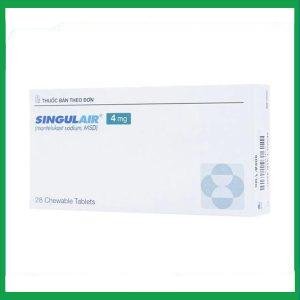 Nhà Thuốc Thanh Vinh - Viên nhai Singulair 4mg dự phòng và trị hen phế quản mạn tính (2 vỉ x 14 viên) 1 Nhà Thuốc Thanh Vinh - Singulair 4mg 2