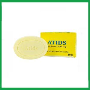 Xà phòng tắm Atids Salicylic Acid 2% + Sulfur làm sạch da, thích hợp cho da dầu, da mụn (80g)