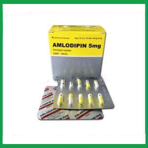 Thuốc Amlodipin 5mg Vidipha điều trị tăng huyết áp, đau thắt ngực (10 vỉ x 10 viên)