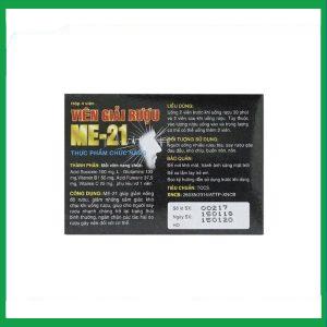 Nhà Thuốc Thanh Vinh - Viên giải rượu ME-21 Á Châu điều hóa chuyển hóa rượu (1 vỉ x 4 viên) 2 Nhà Thuốc Thanh Vinh - Smart pharma 2024 11 29T202210.304