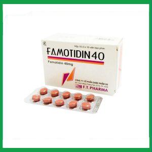 Thuốc Famotidin 40 Dược 3-2 điều trị loét dạ dày tá tràng (10 vỉ x 10 viên)