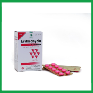 Thuốc Erythromycin 250mg (Vidipha) điều trị nhiễm khuẩn ( Hộp 10 vỉ x 10 viên)