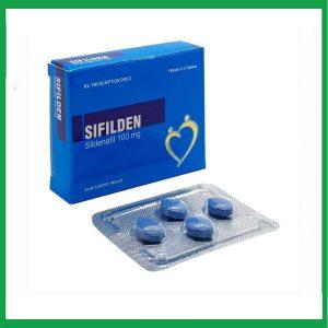 Thuốc Sifilden 100mg điều trị rối loạn cương dương ( Hộp 1 vỉ x 4 viên)