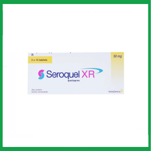 Thuốc Seroquel XR 50mg AstraZeneca điều trị tâm thần phân liệt (3 vỉ x 10 viên)