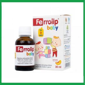 Dung dịch Ferrolip Baby InPharma SpA bổ sung sắt, giảm nguy cơ thiếu máu (30ml)