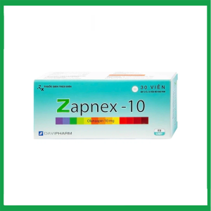 Thuốc Zapnex-10 DaviPharm điều trị tâm thần phân liệt (3 vỉ x 10 viên)