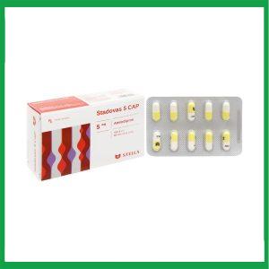 Thuốc Stadovas 5 CAP Stella điều trị tăng huyết áp, đau thắt ngực mạn tính ổn định ( Hộp 3 vỉ x 10 viên)