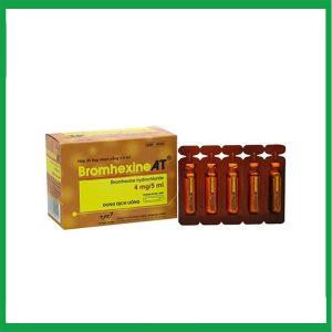 Dung dịch uống Bromhexine AT 4mg/5ml loãng đờm trong nhiễm khuẩn đường hô hấp (30 ống x 5ml)