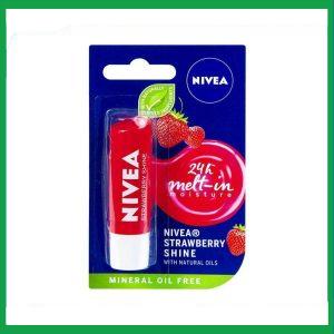 Son dưỡng ẩm Nivea Strawberry Shine dưỡng và duy trì độ ẩm cho môi (4,8g)