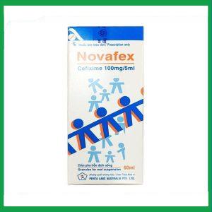 Cốm pha hỗn dịch Novafex 100mg/5ml Mekophar điều trị nhiễm khuẩn đường hô hấp (60ml)