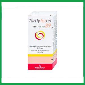 Thuốc Tardyferon B9 Pierre Fabre dự phòng thiếu sắt, acid folic cho phụ nữ có thai (3 vỉ x 10 viên)