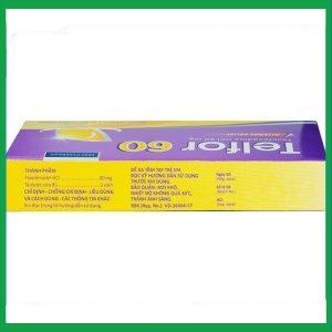 Nhà Thuốc Thanh Vinh - Thuốc Telfor 60 DHG điều trị các triệu chứng viêm mũi dị ứng (2 vỉ x 10 viên) 1 Nhà Thuốc Thanh Vinh - Telfor 60 2