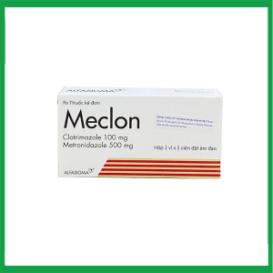 Viên đặt âm đạo Meclon điều trị các bệnh lý liên quan đến viêm nhiễm âm đạo ( Hộp 2 Vỉ x 5 Viên)