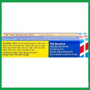 Nhà Thuốc Thanh Vinh - Kem bôi da Tomax Genta điều trị bệnh da dị ứng (6g) 3 Nhà Thuốc Thanh Vinh - Tomax Genta 3