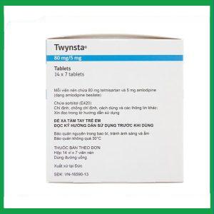 Nhà Thuốc Thanh Vinh - Twynsta 80mg/5mg trị tăng huyết áp (14 vỉ x 7 viên) 1 Nhà Thuốc Thanh Vinh - Twynsta 80 5mg 2
