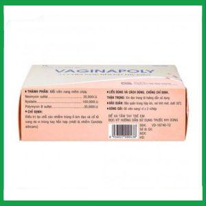 Nhà Thuốc Thanh Vinh - Viên đặt phụ khoa Vaginapoly điều trị nhiễm trùng ở âm đạo (2 vỉ x 6 viên) 2 Nhà Thuốc Thanh Vinh - Vaginapoly 3