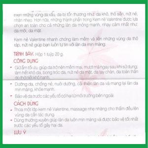 Nhà Thuốc Thanh Vinh - Kem nẻ Valentine Sao Thái Dương 20g 1 Nhà Thuốc Thanh Vinh - Valentine1