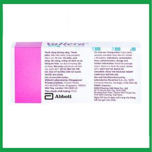Nhà Thuốc Thanh Vinh - Thuốc Valiera 2mg Abbott điều trị chứng rối loạn vận mạch (1 vỉ x 30 viên) 2 Nhà Thuốc Thanh Vinh - Valiera1