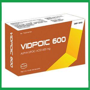 Thuốc Vidpoic 600 điều trị rối loạn cảm giác do bệnh viêm đa dây thần kinh đái tháo đường (3 vỉ x 10 viên)