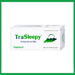 Viên uống TraSleepy Traphaco dưỡng tâm an thần, hỗ trợ gây ngủ, giúp ngủ ngon (2 vỉ x 10 viên)