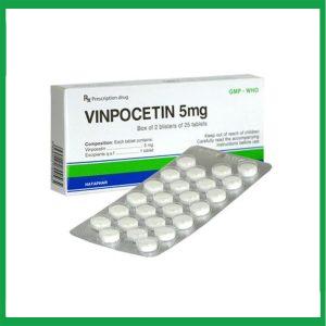 Nhà Thuốc Thanh Vinh - Vinpocetin 5mg Dược Hà Tây điều trị rối loạn tuần hoàn não Hộp 2 vỉ x 25 viên 1 Nhà Thuốc Thanh Vinh - Vinpocetin 1