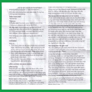 Nhà Thuốc Thanh Vinh - Thuốc Voltaren SR 75mg Novartis điều trị viêm và thoái hóa khớp 2 Nhà Thuốc Thanh Vinh - Voltaren SR 75mg3