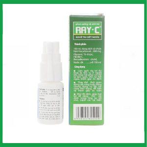 Nhà Thuốc Thanh Vinh - Phun sương Ray-C vệ sinh tai, làm sạch ráy tai chai 10ml 2 Nhà Thuốc Thanh Vinh - Xit ray tai Ray C1