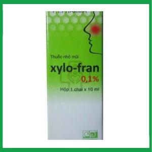Thuốc Xylo-fran 0.1% điều trị các triệu chứng ngạt mũi do viêm mũi, cảm lạnh