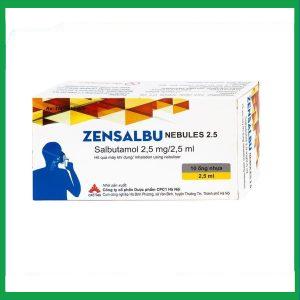 Thuốc Zensalbu 2.5mg CPC1HN kiểm soát co thắt phế quản mạn, điều trị hen nặng cấp tính (2 vỉ x 5 ống)