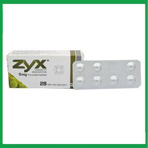 Thuốc Zyx 5mg Biofarm điều trị viêm mũi dị ứng, hắt hơi, chảy nước mũi, viêm kết mạc dị ứng (4 vỉ x 7 viên)