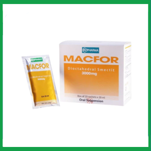 Hỗn dịch uống Macfor 3000mg điều trị tiêu chảy cấp (20 gói x 20ml)