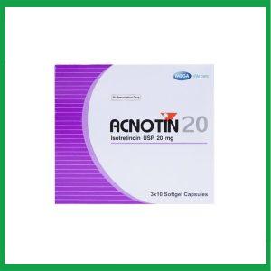 Thuốc Acnotin 20mg MEGA We care điều trị mụn trứng cá nặng (3 vỉ x 10 viên)