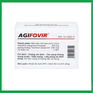 Nhà Thuốc Thanh Vinh - Thuốc Agifovir 300mg Agimexpharm hỗ trợ điều trị HIV-1, viêm gan B mạn tính (3 vỉ x 10 viên) 2 Nhà Thuốc Thanh Vinh - agif2
