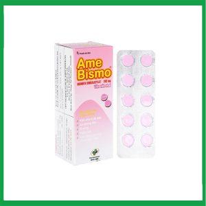 Thuốc Ame Bismo 262mg OPV giảm khó chịu ở dạ dày, ăn không tiêu, ợ nóng (6 vỉ x 10 viên)