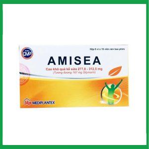 Thuốc Amisea 167mg Mediplantex hỗ trợ điều trị viêm gan mạn tính, xơ gan (6 vỉ x 10 viên)
