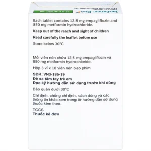 Nhà Thuốc Thanh Vinh - Thuốc Jardiance Duo 12.5mg/850mg Boehringer điều trị tiểu đường type 2 (3 vỉ x 10 viên) 2 Nhà Thuốc Thanh Vinh - ardiance Duo 12.5mg 850mg 2