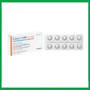 Nhà Thuốc Thanh Vinh - Thuốc Concor Cor 2.5mg Merck điều trị suy tim mãn tính (3 vỉ x 10 viên) 1 Nhà Thuốc Thanh Vinh - concor 2.5 1