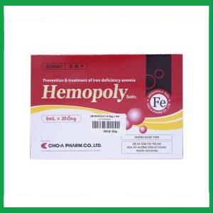 Dung dịch uống Hemopoly ngăn ngừa và điều trị thiếu máu do thiếu sắt (20 ống x 5ml)