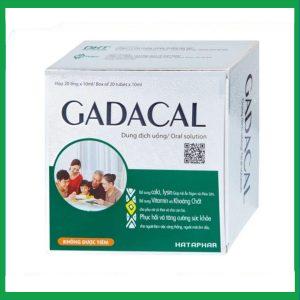 Dung dịch uống Gadacal Hà Tây bổ sung Calci, Lysin và các Vitamin (20 ống x 10ml)