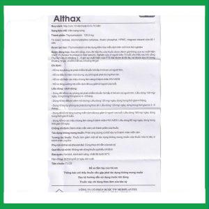 Nhà Thuốc Thanh Vinh - Thuốc Althax 120mg Mediplantex hỗ trợ điều trị viêm mũi dị ứng, nhiễm khuẩn hô hấp (3 vỉ x 10 viên) 7 Nhà Thuốc Thanh Vinh - fb 2 88