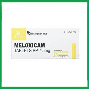 Thuốc Meloxicam Tablets BP 7.5mg B.Brawn giảm viêm xương khớp (10 vỉ x 10 viên)