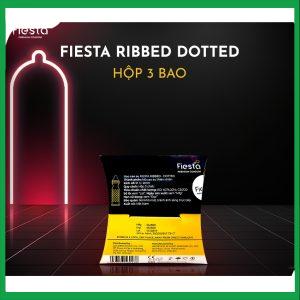 Nhà Thuốc Thanh Vinh - Bao cao su Fiesta Ribbed Dotted 3 cái gân, gai, bo đầu 3 IN 1 1 Nhà Thuốc Thanh Vinh - fiesta ribbed dotted 3 cai 1