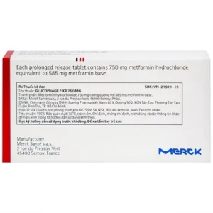 Nhà Thuốc Thanh Vinh - Thuốc Glucophage XR 750mg Merck điều trị tiểu đường type 2 (2 vỉ x 15 viên) 1 Nhà Thuốc Thanh Vinh - glucophage xr 750 1